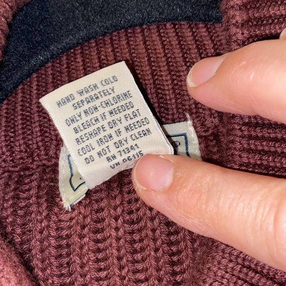NWOT LL Bean men’s cardigan, brownish-burgundy, sz.XL - Picture 4 of 5